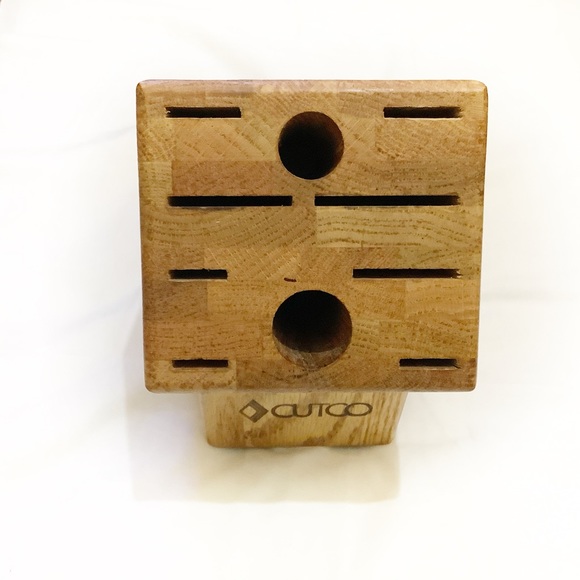 CUTCO Knife Block 10 Slot Solid Wood USA - Good Condition! - Picture 2 of 9